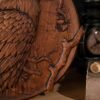 Wood Carved Owl Decor  Vintage Style Animal Wall Art  Wooden Decorative Plaque Sign  Hand Carved Ornament  Owl Statue