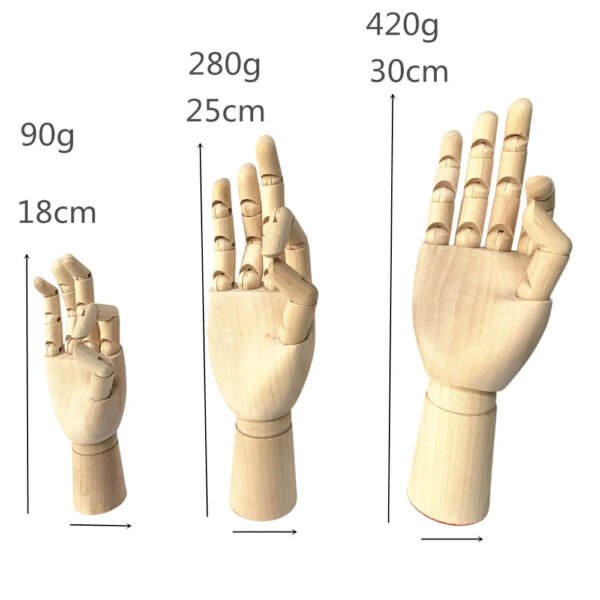 Wood Hand Sketch Mannequin Models 7/10/11 Inch Flexible Jointed Doll Limbs Human Artist Drawing Decoration