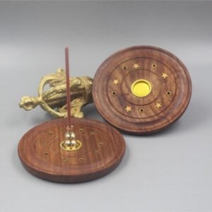 Wood Pentagram Incense stick holder burner appliance witchcraft supplies for altar tile Board Plate  wooden handcraft items Tarot &Divination