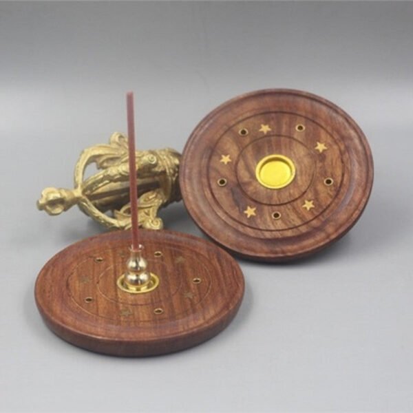 Wood Pentagram Incense stick holder burner appliance witchcraft supplies for altar tile Board Plate  wooden handcraft items Tarot &Divination