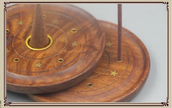 Wood Pentagram Incense stick holder burner appliance witchcraft supplies for altar tile Board Plate  wooden handcraft items Tarot &Divination