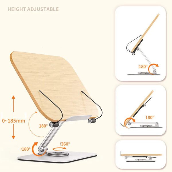 Wooden Bible Reading Rack Adjustable Book Holder Foldable Christ Desktop Student Cookbook Stand BookShelf Church Utensils Decor