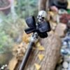Wooden hair stick skull hairpin witch accessories witch magic wand  Wicca headdress gift