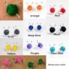 Wool Knitting Earrings - Yarn Ball and Needles,Miniature Knitting Needles, Knitter Gift, Silver-Plated Stud, Yarn Ball Earrings