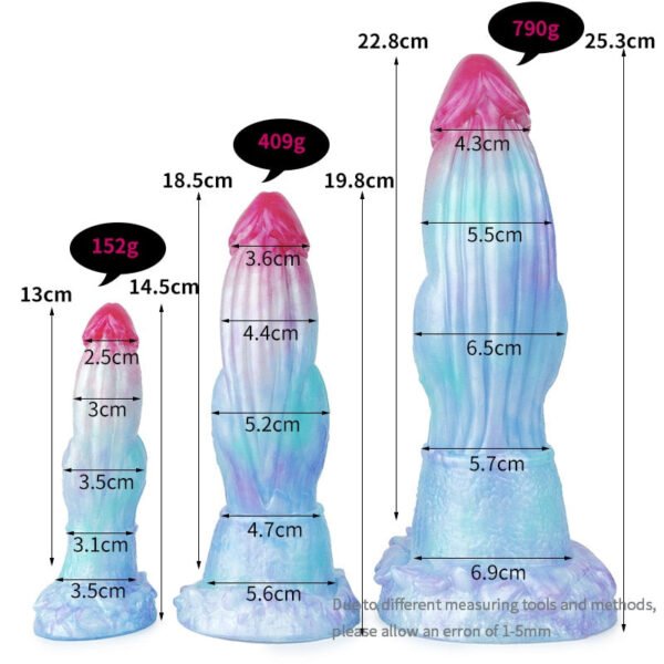 YOCY S/M/L Ice Dragon Anal Plug Silicone Monster Dildo With Sucker Big Knot Penis Butt Masturbator Sex Toy For Women Men| |