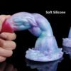 YOCY S/M/L Ice Dragon Anal Plug Silicone Monster Dildo With Sucker Big Knot Penis Butt Masturbator Sex Toy For Women Men| |