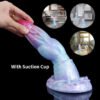 YOCY S/M/L Ice Dragon Anal Plug Silicone Monster Dildo With Sucker Big Knot Penis Butt Masturbator Sex Toy For Women Men| |