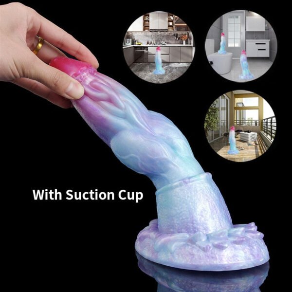 YOCY S/M/L Ice Dragon Anal Plug Silicone Monster Dildo With Sucker Big Knot Penis Butt Masturbator Sex Toy For Women Men| |
