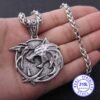 Viking Magic~Stainless Steel Wolf Head Pendant the Geralt Netflix TV Cosplay Necklace never fade