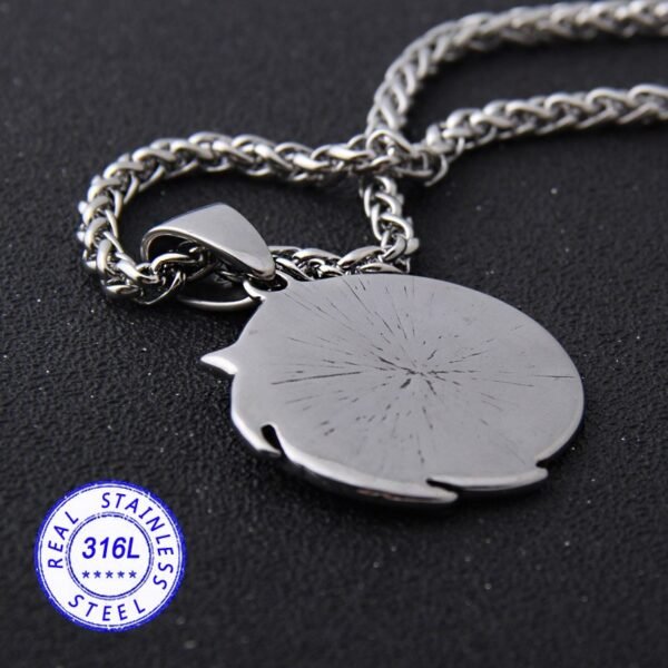 Viking Magic~Stainless Steel Wolf Head Pendant the Geralt Netflix TV Cosplay Necklace never fade