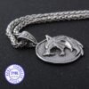 Viking Magic~Stainless Steel Wolf Head Pendant the Geralt Netflix TV Cosplay Necklace never fade