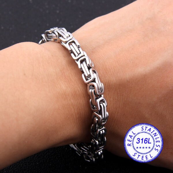 Viking Magic~Stainless Steel bracelets Link Byzantine Chain Bracelet For MENS Jewelry Fashion Good quality