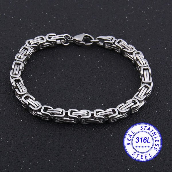 Viking Magic~Stainless Steel bracelets Link Byzantine Chain Bracelet For MENS Jewelry Fashion Good quality