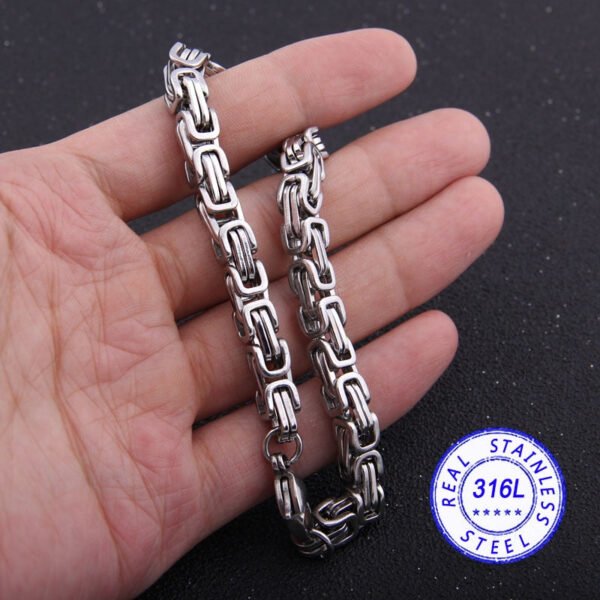 Viking Magic~Stainless Steel bracelets Link Byzantine Chain Bracelet For MENS Jewelry Fashion Good quality