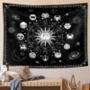 Zodiac Tapestries Sun and Moon Tapestry Astrology Tapestry Zodiac Sign Tapestry, Constellation Tapestry Black and White Tapestry