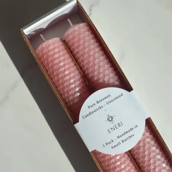 Artisan Hand-Rolled Beeswax Candlesticks