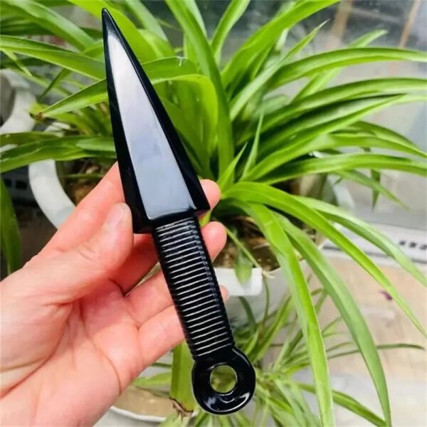 Natural Obsidian Dagger Healing Crystal Protection Stone Handmade Knife Men Gifts Magic Talisman Sword Witch Ornaments