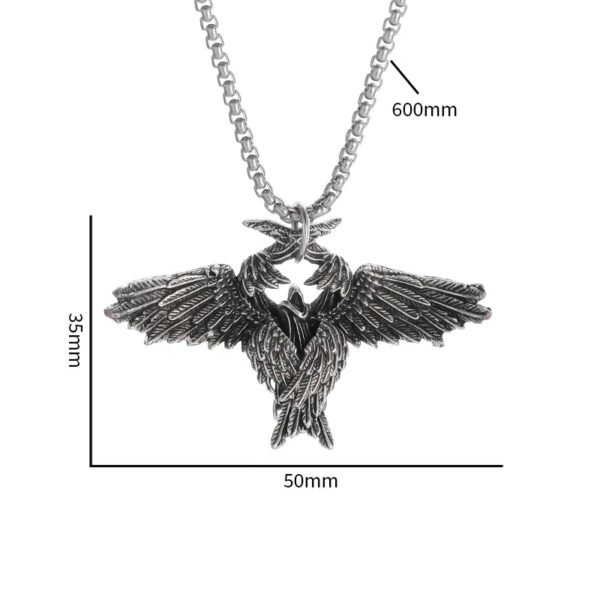 Retro Gothic Mystical Angel Wings Pendant Necklace