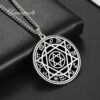 Talisman Seal Solomon Six-pointed Star 12 Constellation Pendant Hexagram Stainless Steel Necklaces