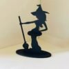 Wooden Witch Napkin Holder Halloween Witch Statue Napkin Holder Table Decor Organizer For Halloween Style Napkin Storage
