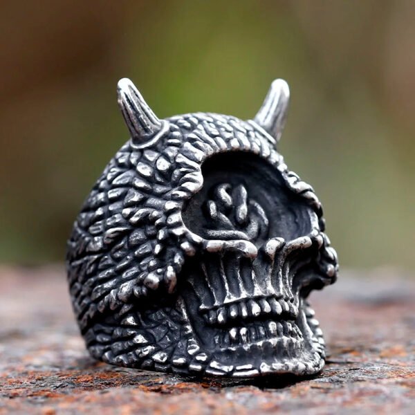 New Gothic Retro devil cyclops Skull Ring 316L Stainless Steel Rings For Men Party Jewelr
