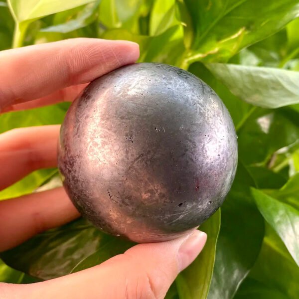 Healing Crystal Schungite Shungite Sphere Ball Strength Reiki Meditation Spiritual Energy Gemstone