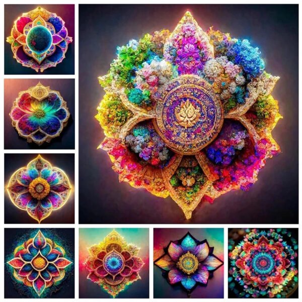 Mandala 5D DIY Diamond Painting Datura Kits Full Round Square Diamond Mosaic Embroidery Gift Home Decor Drop shipping X1119