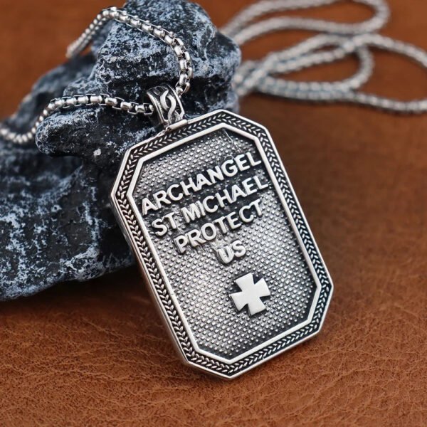 Stainless Steel Ancient Greek God of War Necklace Gift Vintage Angel Wings Shield Pendant