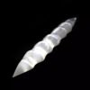 Double Point Selenite Crystal Massage Wand " Polished Spiral Healing Wand Stick