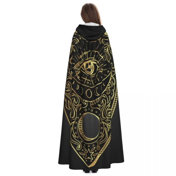 Spirit Talking Board Hooded Cloak Polyester Unisex Witch Cape Costume Accessory