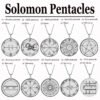 Silver Color 44 Solomon Pentacles Seal of Jupiter Mars Mercury Moon Saturn Sun Venus Talisman Pendant Stainless Steel Necklace
