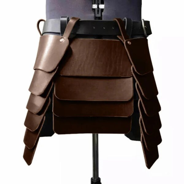 Medieval Viking Knight Leg Armor Leather Tassets Belt Renaissance Larp Celtic King Battle Skirt For Reenactment Cosplay Costume