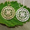 Sri Yantra pendant Silver plated necklaces & pendants for women