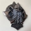 Viking Ares Wall Plaque Eagle Pirate Skull Viking Crazy Warrior Double Axe Wall Decor Home Decor