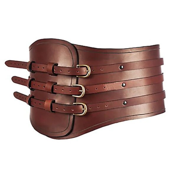 Steampunk Medieval Gladiator Leather Armor Belt Celtic Knight Waistband Viking Pirate Cosplay Costume Props Waist Accessory Men