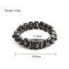 Stainless Steel Trendy Domineering Skull Bracelet for Men Vintage Gothic Skull Bangles Punk Rock Motorcycle Amulet Jewelry Gifts
