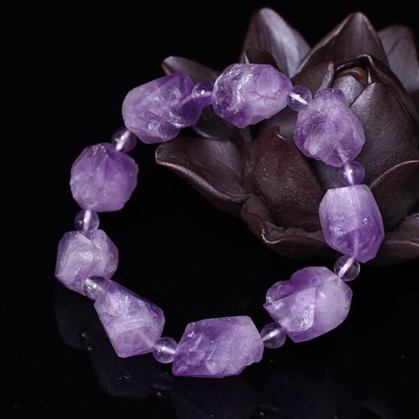 Magicun Crystal~amethyst bracelet rough stone bracelets amethyst bracelet Help sleep crystal bracelet jewelry wholesale