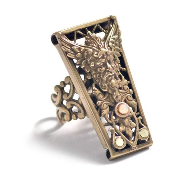 Ancient Greek God Zeus Destiny Vintage Amulet Ring