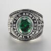 Vintage Army Special Force AirBorne De Oppresso Liber Crest Green Beret Sterling Silver Ring