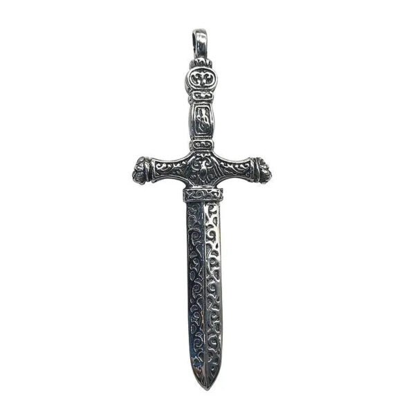 Real S925 Sterling Silver Pendants for Men Women New Fashion Eternal Vine Pattern Cross Sword Pure Argentum Amulet Jewelry Gifts