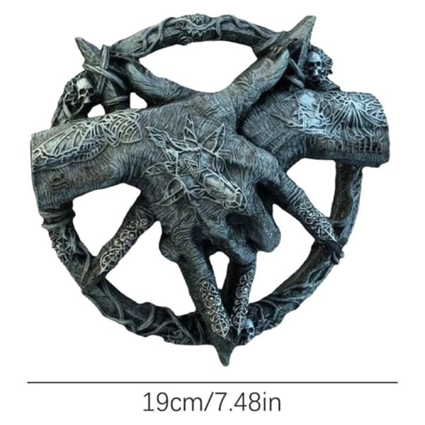 Baphomet Pentagram Claw Statue Ornament Baphomet Hand Free Standing Plaque Devil Hand Sculpture Decorations