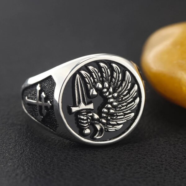 Foreign Legion Soldier Of Fortune Mercenary Cross Of Lorraine Solid Sterling Silver Ring