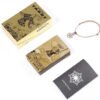 Golden Foil Tarot Mysterious Divination Golden Flip Table Game Waterproof and Wear-resistant Gift Box Luxury Instruction Manual