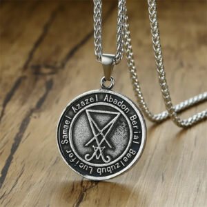 Sigil of Lucifer David Star Pendants Stainless Steel Pagan Occult Male Jewelry