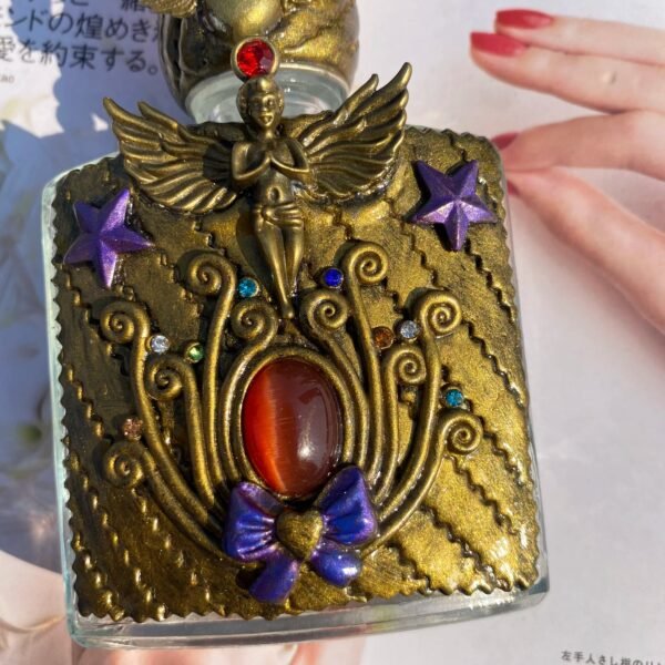 Natural Rose Quartz Crystal Sphere Lid Hot Selling Magic Glass Bottle Special Jewelry Gift For Decoration