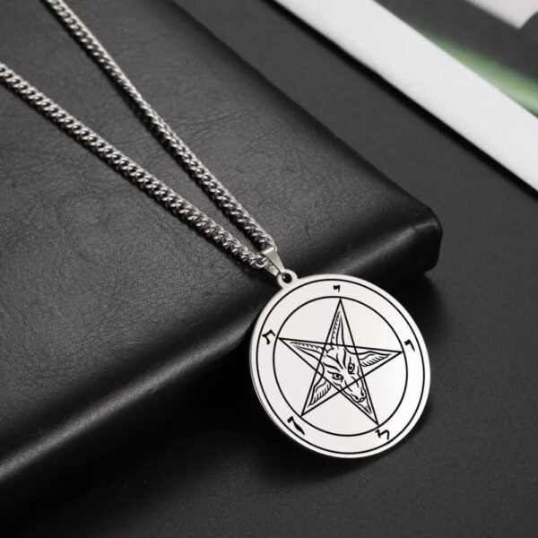 Men's Vintage Pentagram Baphomet GOAT Sigil Pendant Necklace Wiccan Jewelry Gift