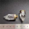 Crystal Quartz Thick Spike Pendant,Gold Color Plated Natural Crystal Stone Accessories For Necklace