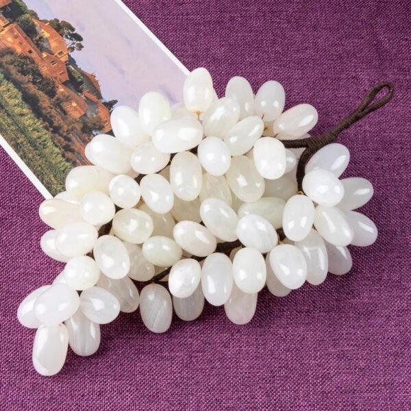 Natural Stone marble Bunch of grapes handmade Wine Crystals