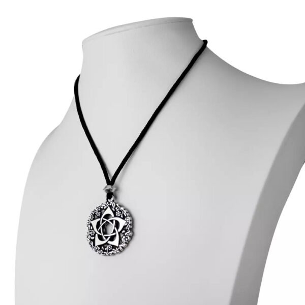 Pewter Pentacle of the Goddess Pendant Pentagram Necklace Wicca Witch Talisman