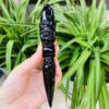 Black Obsidian Crystals – Hand-Carved Vajra Dorje Phurba Amulet